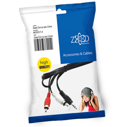 Zed Electronic Činč na Jack 3.5mm kabel, dužina 1.5 met. - AK32C/1,5 Cijene