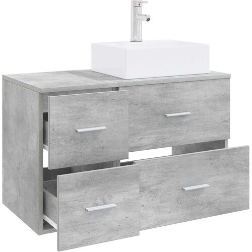  Set namje&amp;scaron;taja za kupaonicu 2 kom. Betonska siva 49,5 x 41 x 79,5 cm Slike
