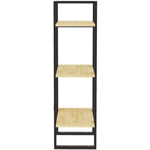 VidaXL Knjižna omara 3-nadstropna 40x30x105 cm trdna borovina Slike