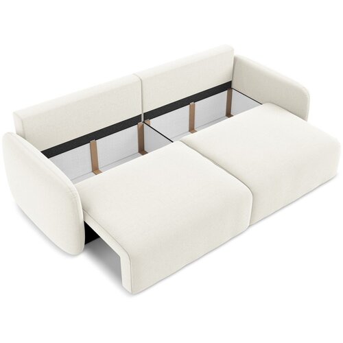 Makamii Krem bar&amp;scaron;unasti sklopiva/s prostorom za odlaganje sofa 238 cm Kalena &amp;ndash; Slike