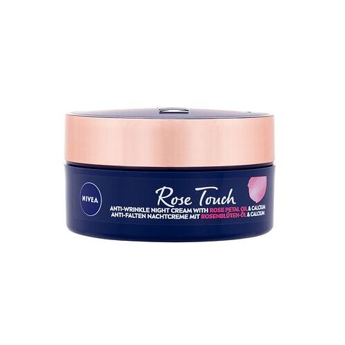 Nivea Rose Touch Anti-Wrinkle Night Cream nočna krema za obraz 50 ml za ženske Slike