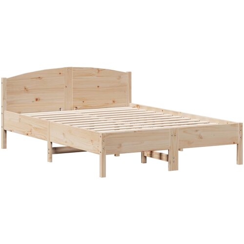 VidaXL Posteljni okvir z vzglavjem 120x190 cm trdna borovina, (21007149) Slike