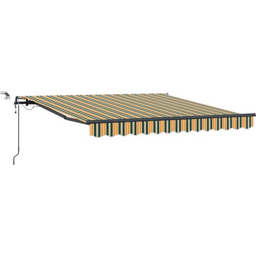 VidaXL Tkanina za tende s Zelena i žuta 350 x 250 cm Poliester Slike