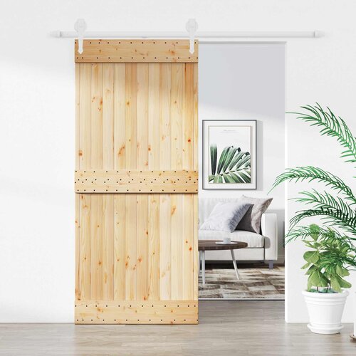  Klizna vrata 90 x 210 cm Čvrsta borovina (neobrađena) Cijene