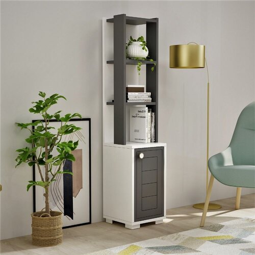  Polica za knjige Anka White Anthracite Cene