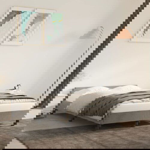Furnova Posteljni okvir brez vzmetnico siv 120x190 cm žamet, (21941318) Slike