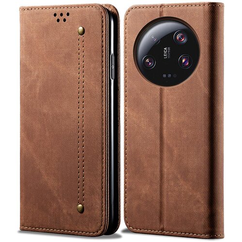 INORCO Za Xiaomi 13 Ultra Wallet Stojalo PU usnjena torbica Jeans Tekstura tkanine Ovitek za mobilni telefon, (22035305) Cene