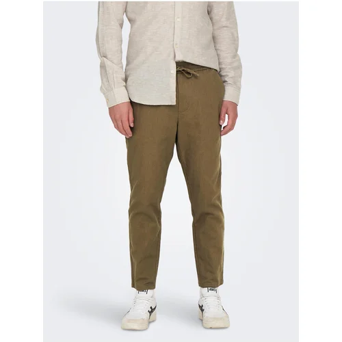 Only Brown Men's Trousers with & SONS Linus - Men