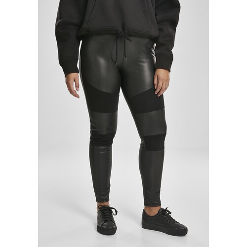 UC Curvy Women&amp;#039;s faux leather leggings black Slike