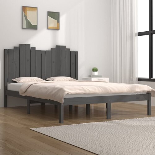  Za krevet od masivne borovine sivi 200 x 200 cm Slike