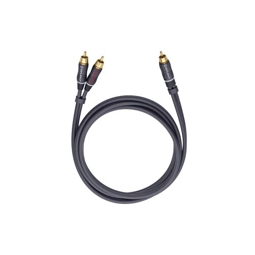 Oehlbach 23705 Cinch audio Y-kabel [2x mu&scaron;ki cinch konektor - 1x mu&scaron;ki cinch konektor] 5.00 m antracitna boja pozlaćeni Cijene