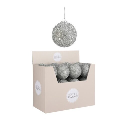 Dekordom novogodišnja dekoracija - hanging ball 10cm 1101098 - silver - edl ( 041352 ) Cene