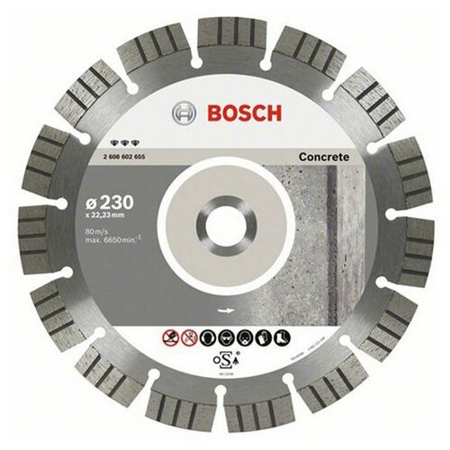 Bosch dijamantska rezna ploča Ø115 x 22, 23 x 2, 2 x 12 mm, Best for Concrete, 2608602651 Slike