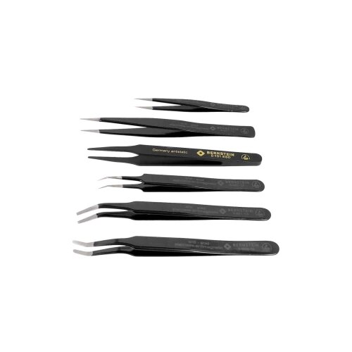 Bernstein Tools for Electronics 5-060-AES ESD, univerzalno set pinceta 6-dijelni Slike