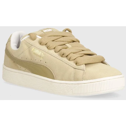 Puma Usnjene superge Suede XL bež barva, 395205