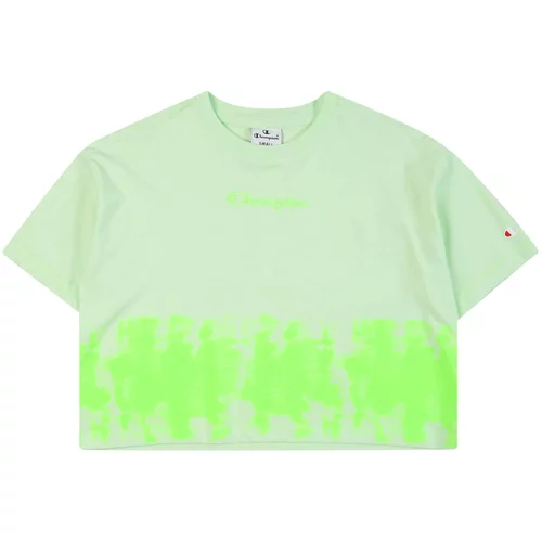 Champion Authentic Athletic Apparel Majica neonsko zelena / pastelno zelena / rdeča / bela
