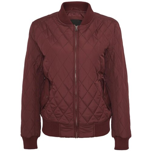 UC Ladies Women's Diamond Quilt Nylon Jacket Burgundy Cene