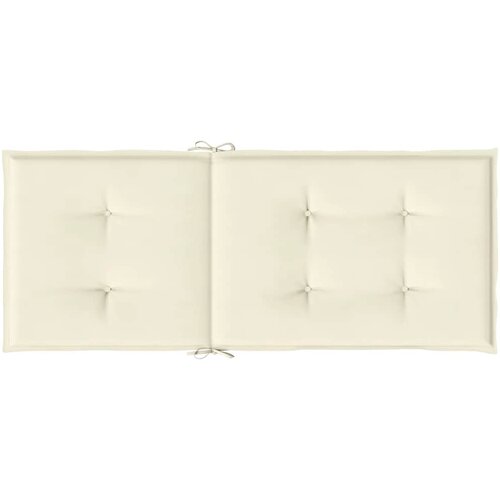  Jastuci za vrtne stolice 4 kom krem 120 x 50 x 2 cm od tkanine Slike