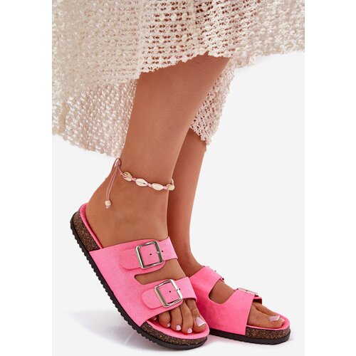 Boto Women's Slippers With Buckles Neon Pink Oliena Cene