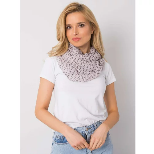 Fashion Hunters Women's light gray scarf with a print of hearts