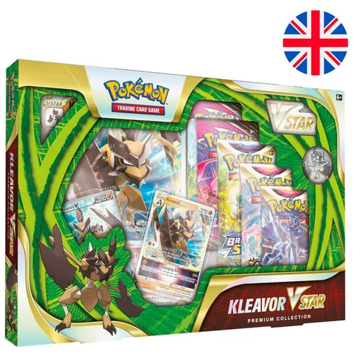 Pokemon Kleavor VStar Premium komplet trgovalnih kartic z akrilnim ozna?evalnikom, Ve?barvno, (21552837)