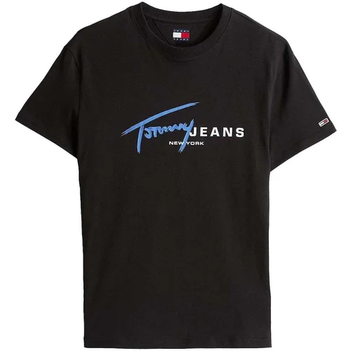 Tommy Jeans Graffiti Logo T-Shirt Black Crna