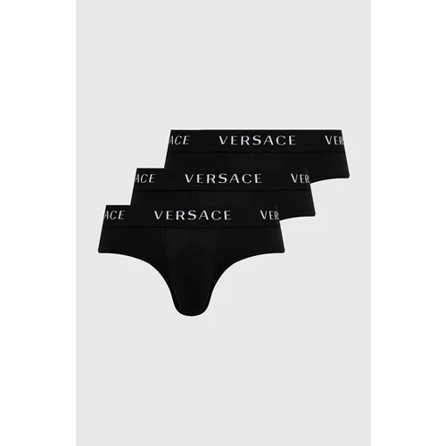 Versace Slip gaćice za muškarce, boja: crna