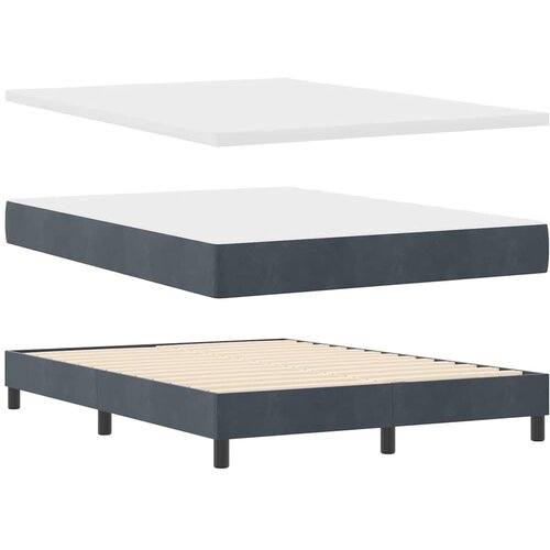 LED Box Spring Krevet Tamno siva 140 x 190 cm Bar&amp;scaron;un Slike