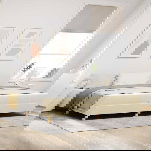 vidaXL Krevet s opruga kutije Krem, smeđa 200 x 200 cm Cene
