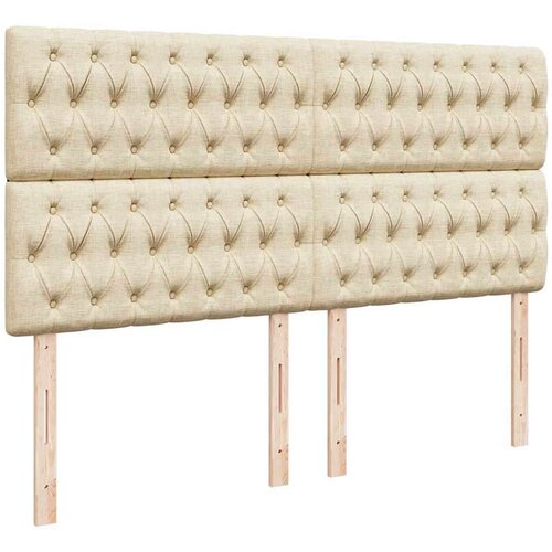 VidaXL otomanski krevet s madracem i led krem 160x200cm tkanine Slike