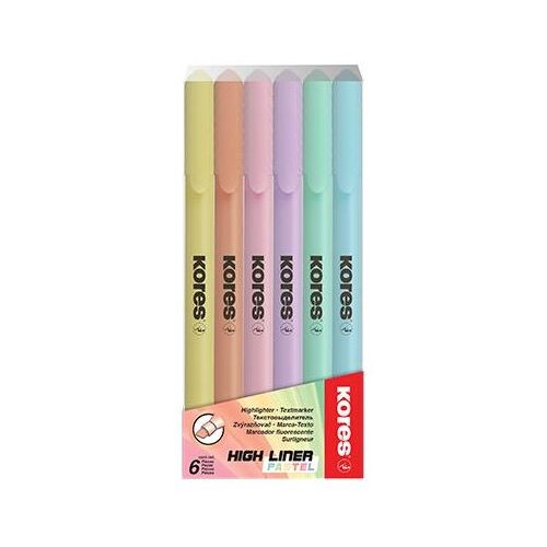Kores Označevalnik teksta komplet pastel 6 kos Slike
