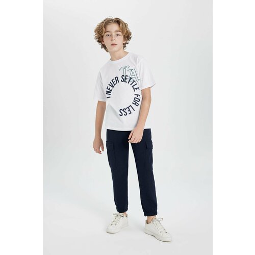 Defacto Boy Printed Short Sleeve T-Shirt Sweatpants 2 Set Slike