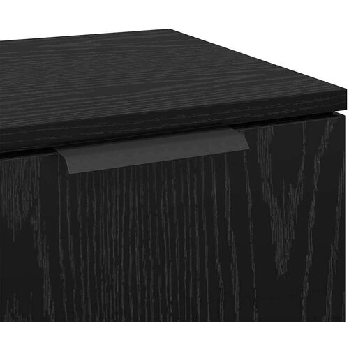  Komode 3 pcs Crni hrast 69 5 x 34 x 180 cm Konstruirano drvo Slike