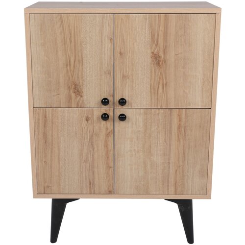 Hanah home Senegal OakBlack Multi Purpose Cabinet Slike