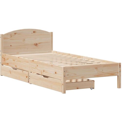 vidaXL Okvir kreveta bez madraca 75 x 190 cm od masivne borovine Cijene