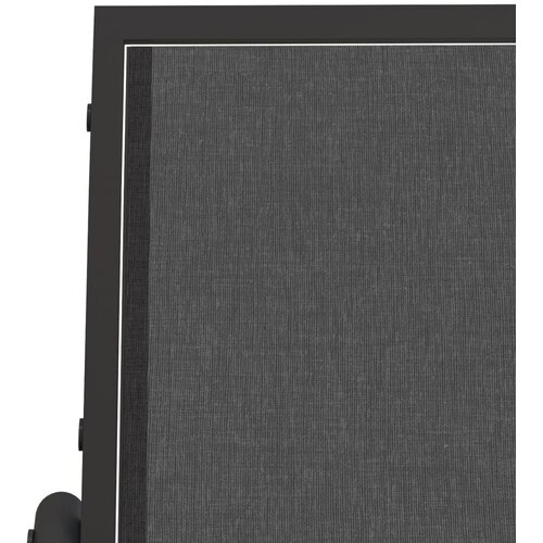 VidaXL Vrtna drsna klop črna 120,5x76x86,5 cm tekstilen in jeklo Slike