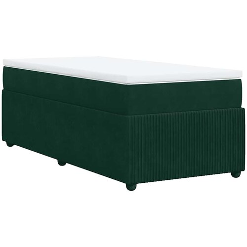 Box spring krevet s madracem tamnozeleni 90x190 cm bar&amp;scaron;unasti Slike