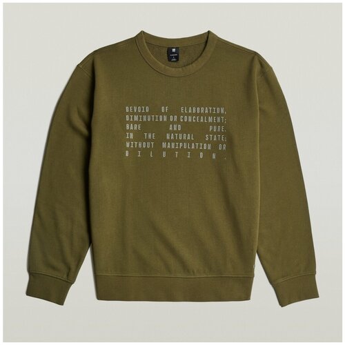 G-star Raw Puloverji TEXT GRAPHIC R SW Zelena Cene