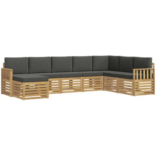 Set vanjskih sofa 8 pcs Bijela i antracit 306 x 187,5 x 73 cm Slike