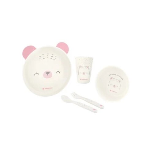  Set posuđa 4 dela Bear with Me Pink KKB40134 Slike