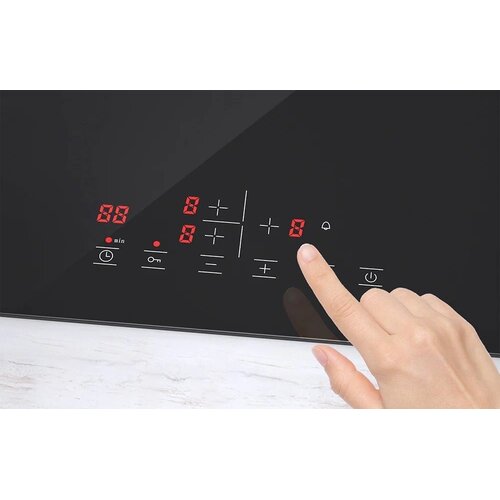 IsEasy LI3-17 &amp;ndash; Ugradbena indukcijska ploča za kuhanje s 3 zone, 5600 W, Booster funkcija, 9 razina snage, 60 cm, crna Slike