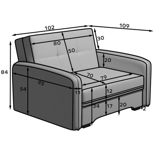 ELTAP Svijetlo siva sklopiva/s prostorom za odlaganje sofa od &amp;scaron;enila 102 cm Laine &amp;ndash; Slike