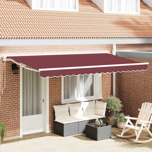 vidaXL retraktilna tenda burgundija 350x200 cm Cene