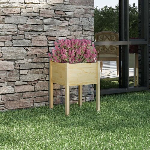 VidaXL Vrtna sadilica 50 x 50 x 70 cm od masivne borovine Slike