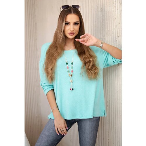 Kesi Włoski Blouse with necklace mint Cijene