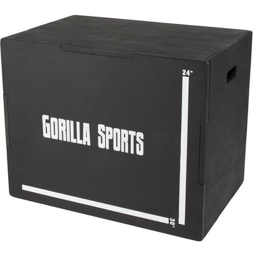 Gorilla Sports Pliometrijska kutija Plyo Box / Kutija za Crossfit (crna) Slike