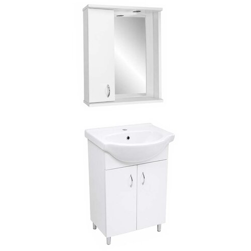 Denko Kupatilski set Sweta Ogledalo sa ormarićem 55cm + Lavabo sa ormarićem 51cm Slike