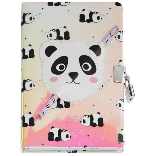 MiquelRius Dnevnik s ključem Back2Fun holographic Panda MR7584 Cene
