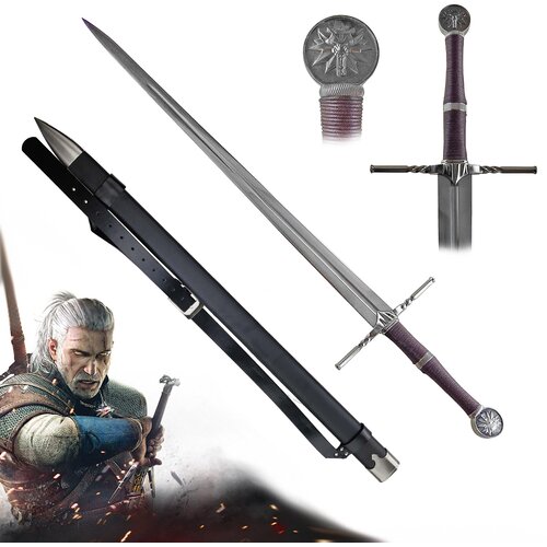 The Witcher Geralt of Rivia replika jeklenega meča Slike
