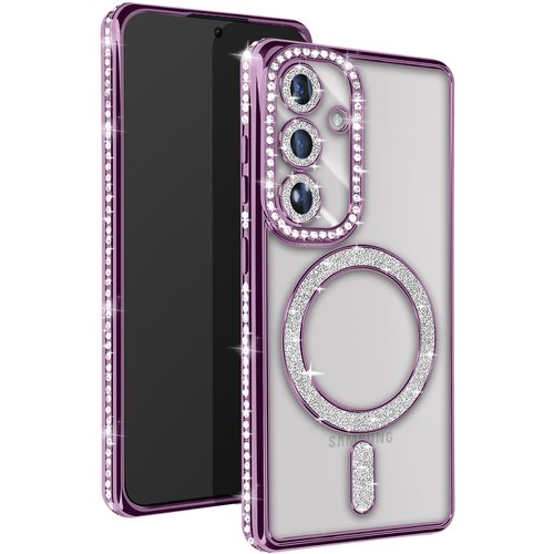 AVIZAR Diamantno ohišje za Samsung Galaxy S24 MagSafe Contour Strass, Vijolična, (5000010526) Cene